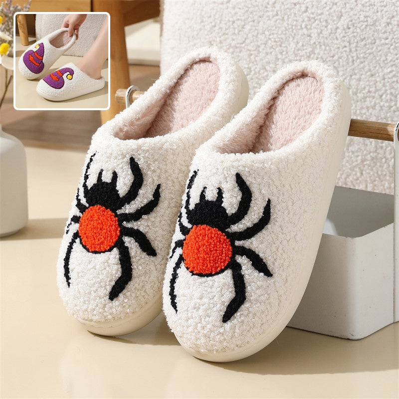 Halloween Spider Witch-hat Slippers Home Indoor