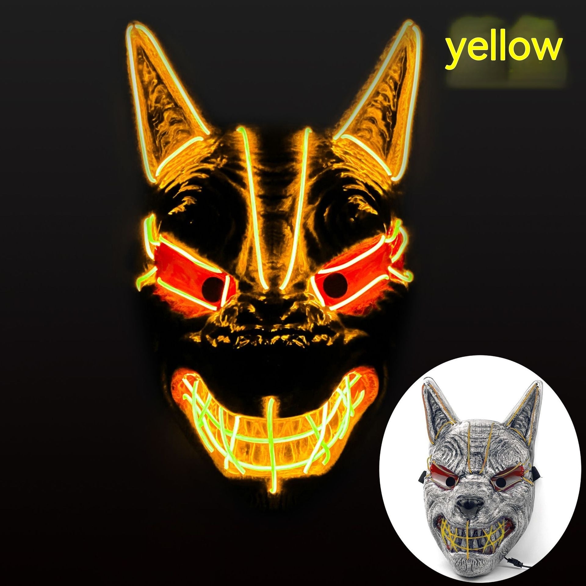 Halloween LED Full Face Luminous Mask