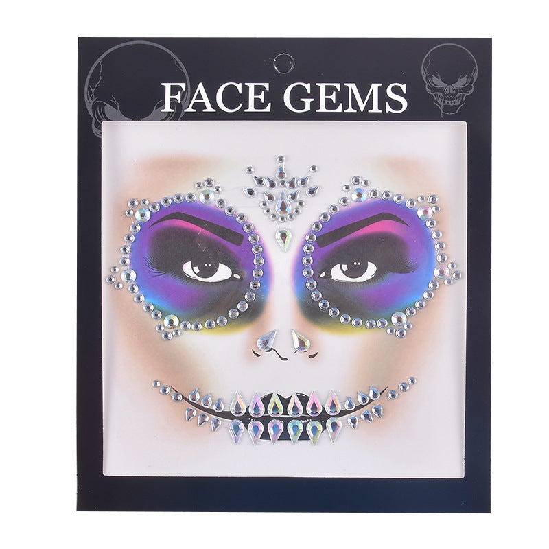 Halloween Tattoo Stickers Dead Ghost Festival Face