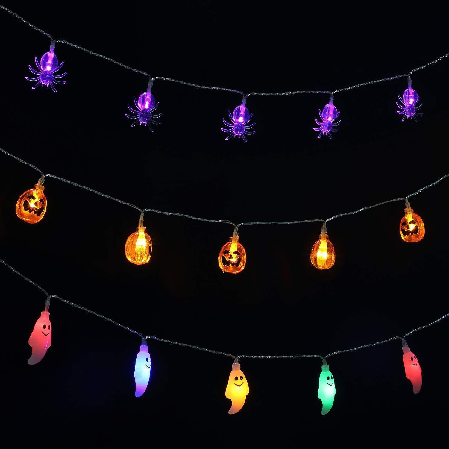 Halloween Decoration Lights Bat String Lights For Garden Gate Yard