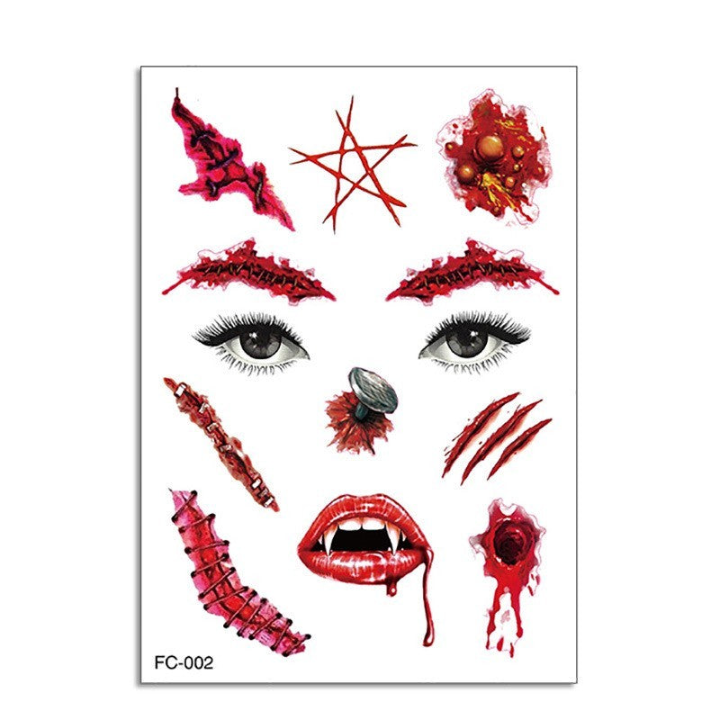 Halloween Makeup Funny Makeup Ball Tattoo Sticker