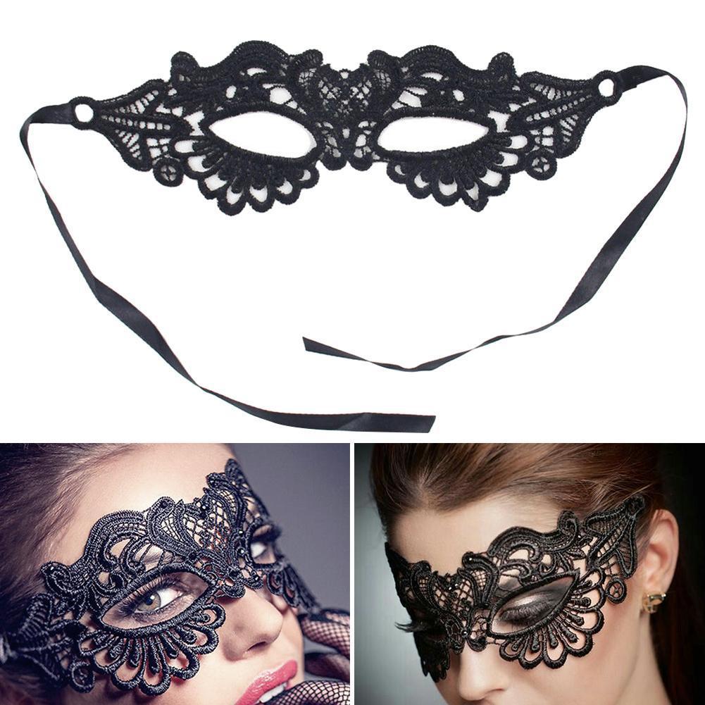 Lace Mask Female Half Face  Black Blindfold Halloween