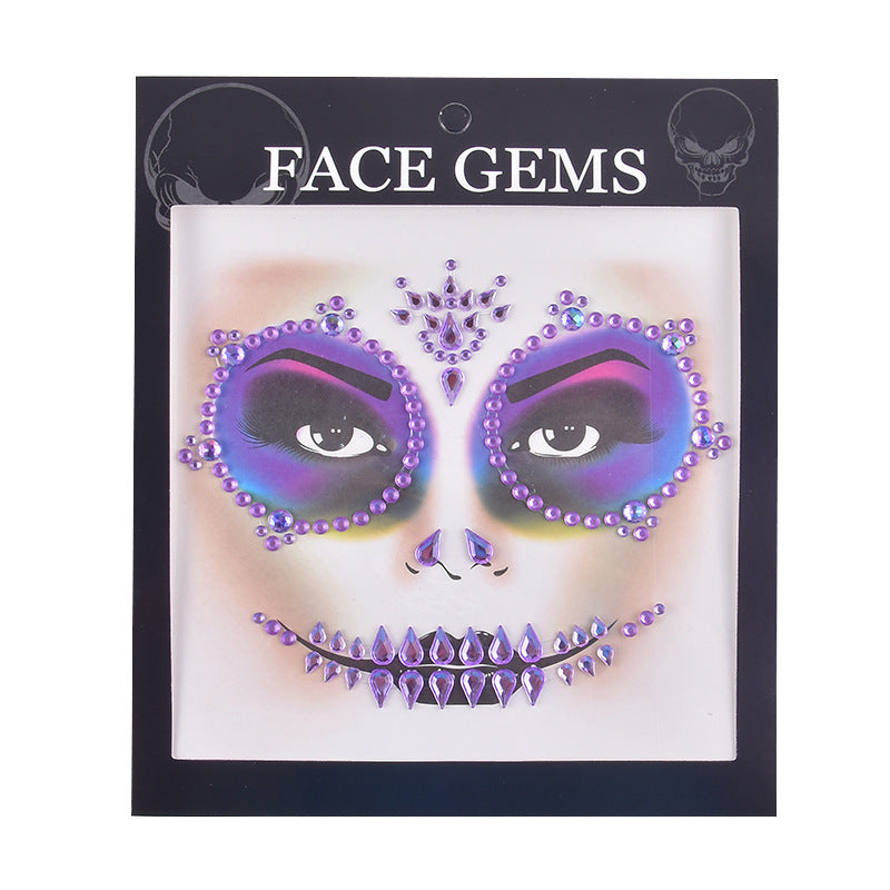 Halloween Tattoo Stickers Dead Ghost Festival Face