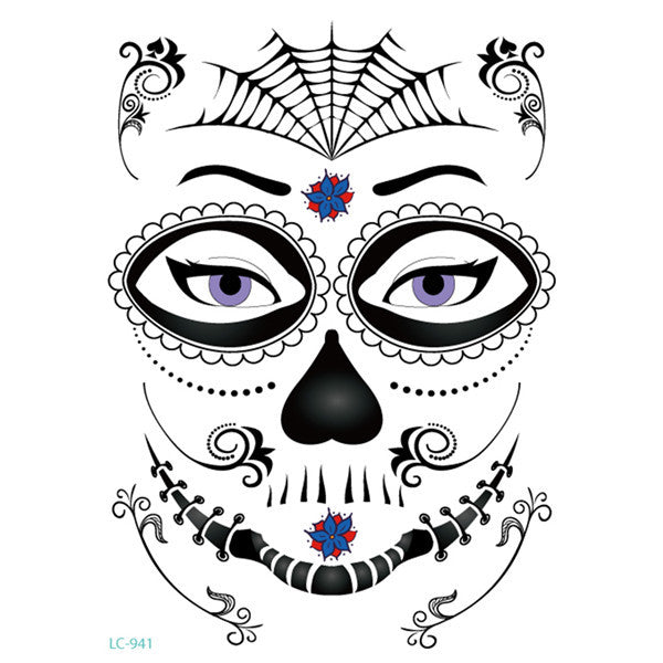 Halloween face sticker tattoo sticker