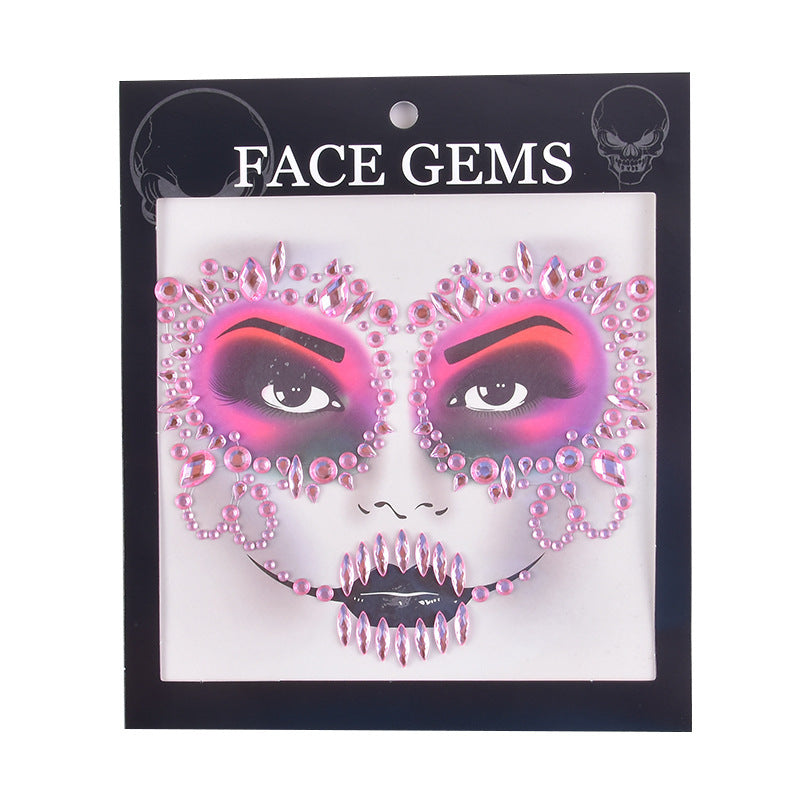 Halloween Tattoo Stickers Dead Ghost Festival Face