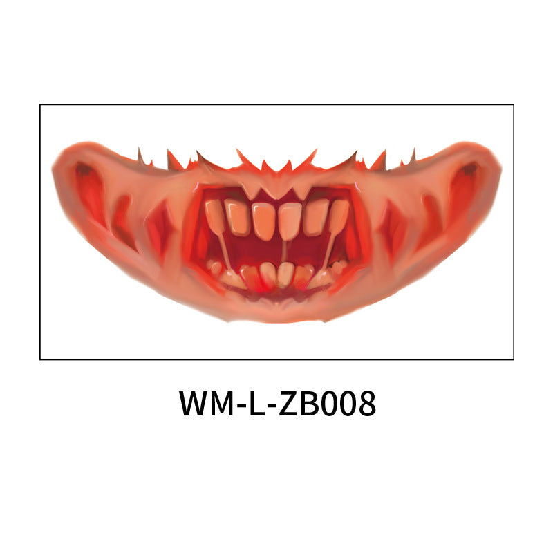 Halloween Mouth Tattoo Stickers