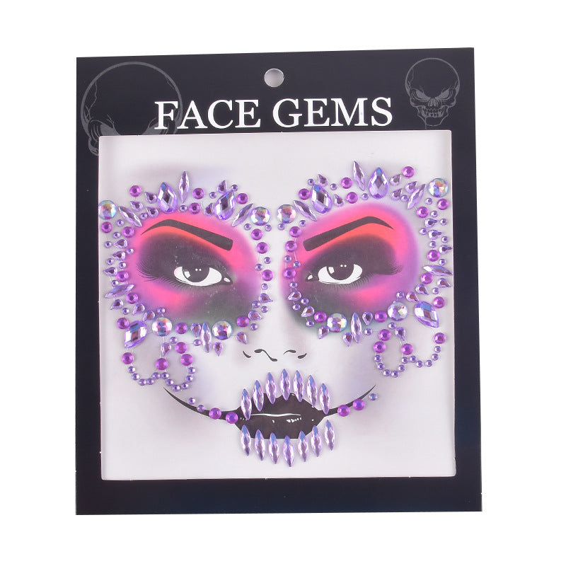 Halloween Tattoo Stickers Dead Ghost Festival Face