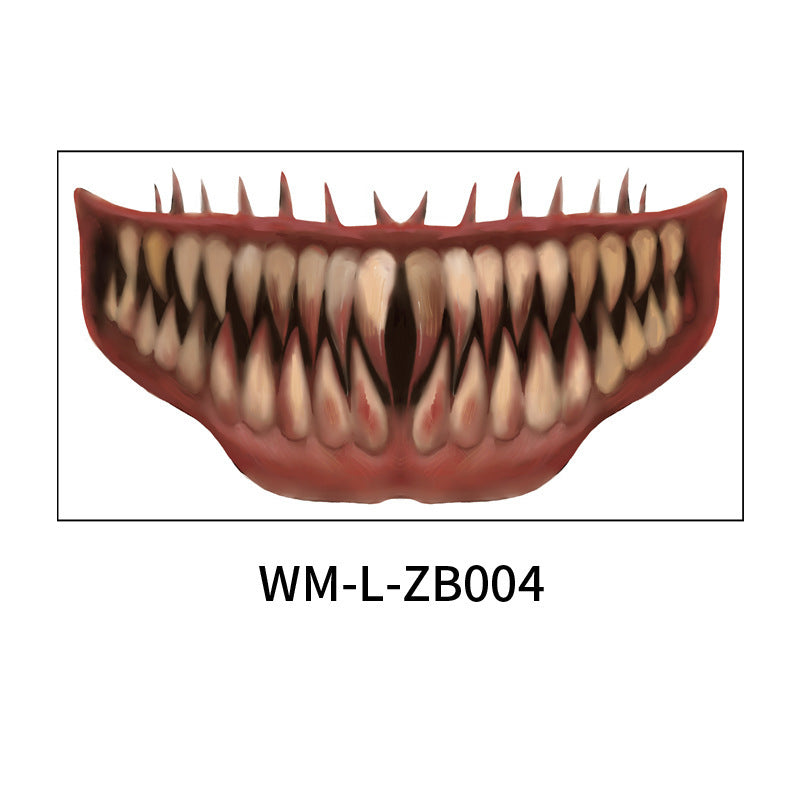 Halloween Mouth Tattoo Stickers