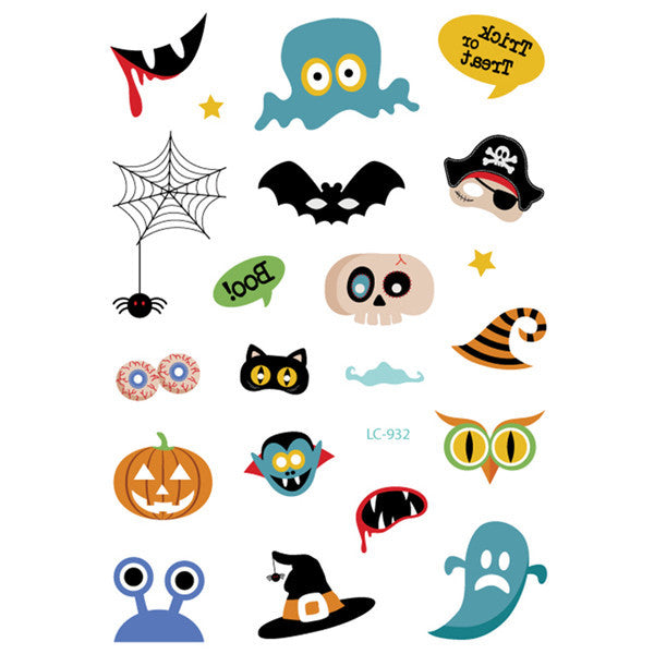 Halloween face sticker tattoo sticker