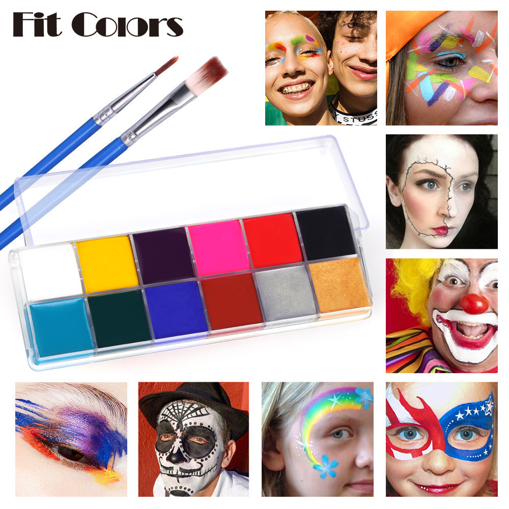 Colors Face Paint Water Human Body Halloween Masquerade Makeup