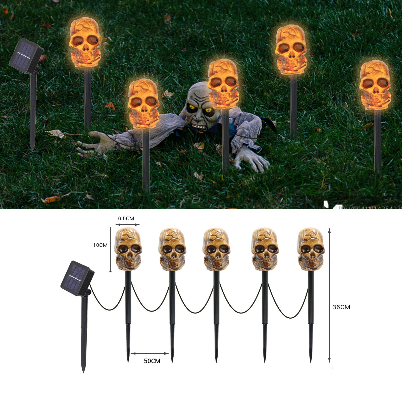 Halloween Outdoor Garden Waterproof Decorative String Lights