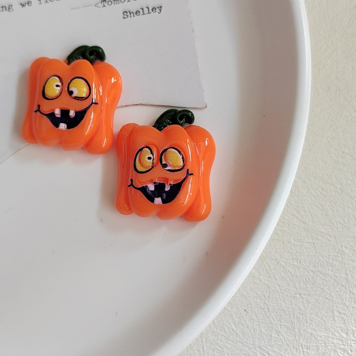 Resin Accessories Halloween Ghost Face Pumpkin Ghost Festival