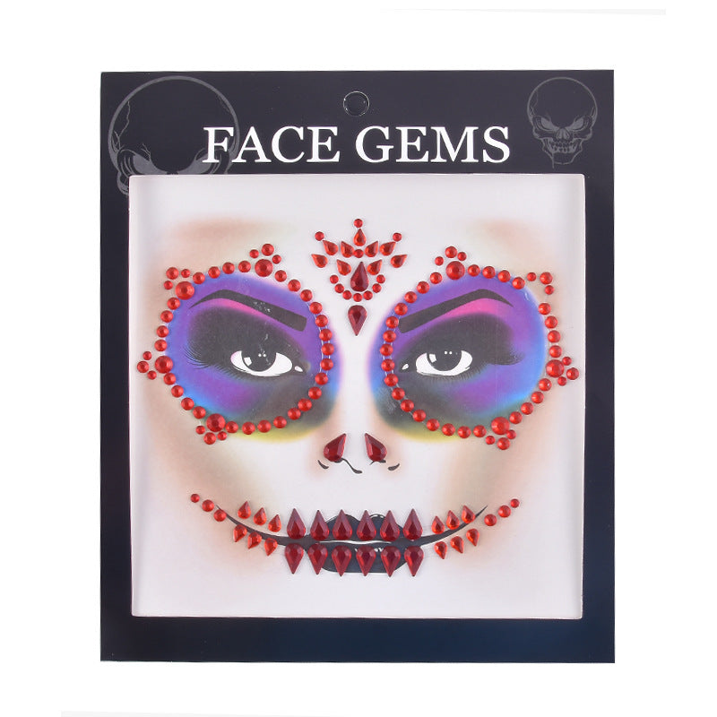 Halloween Tattoo Stickers Dead Ghost Festival Face