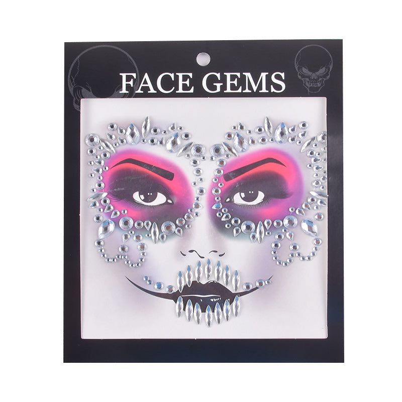 Halloween Tattoo Stickers Dead Ghost Festival Face