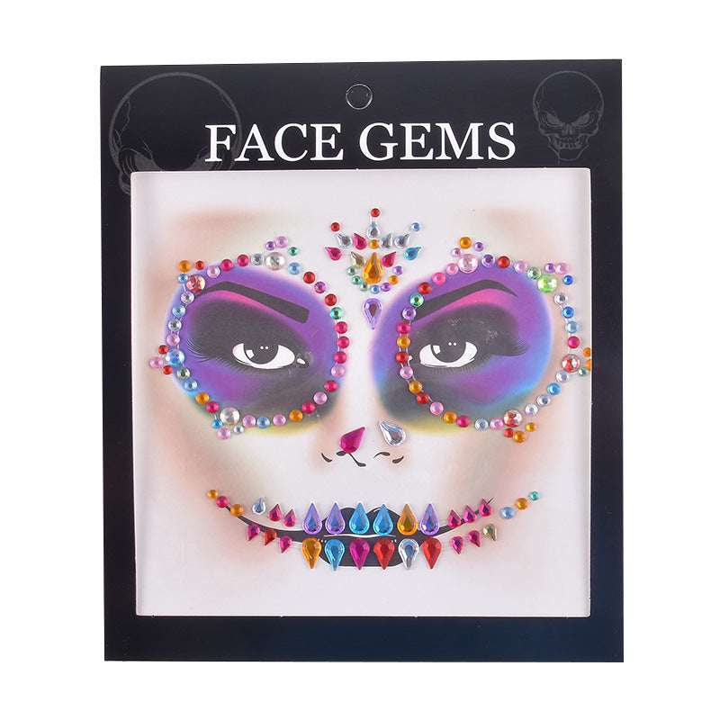 Halloween Tattoo Stickers Dead Ghost Festival Face