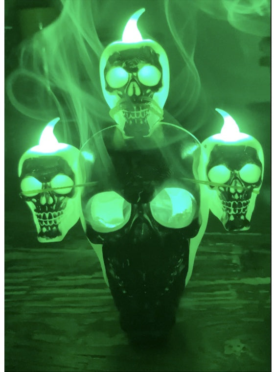 Halloween Decoration Skull With Lights Ornaments