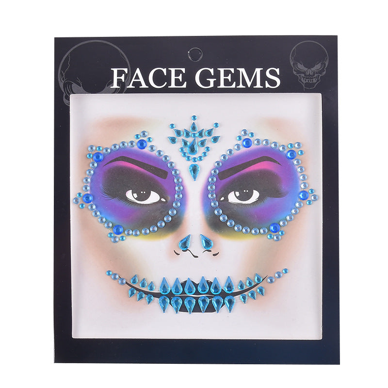 Halloween Tattoo Stickers Dead Ghost Festival Face