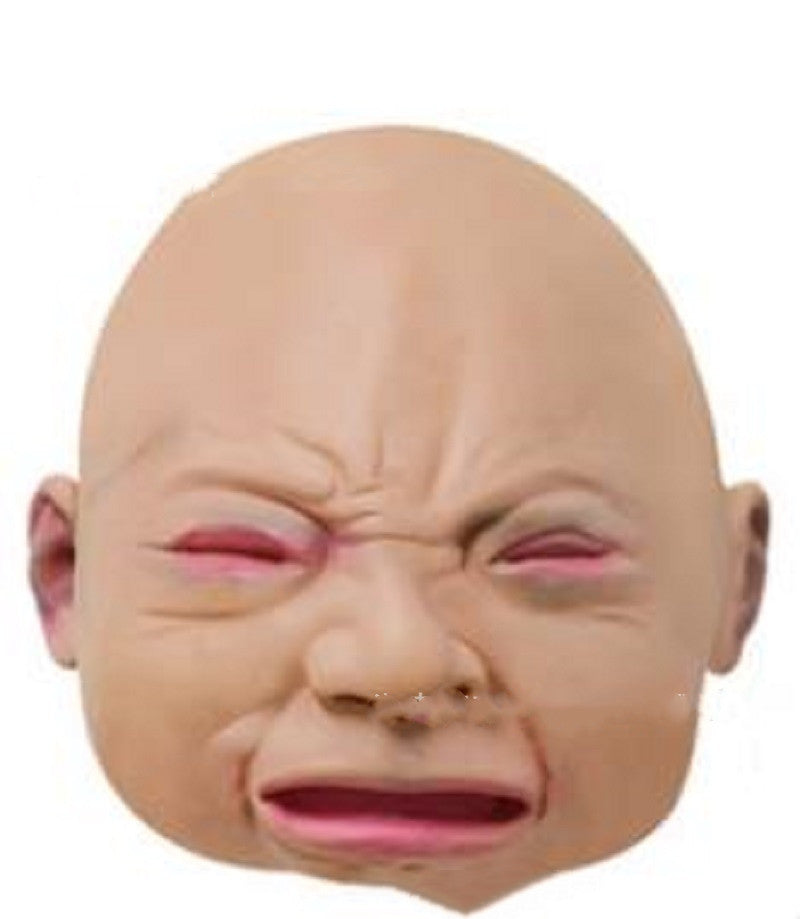 Crying Mask Funny Angry Baby Face  Halloween