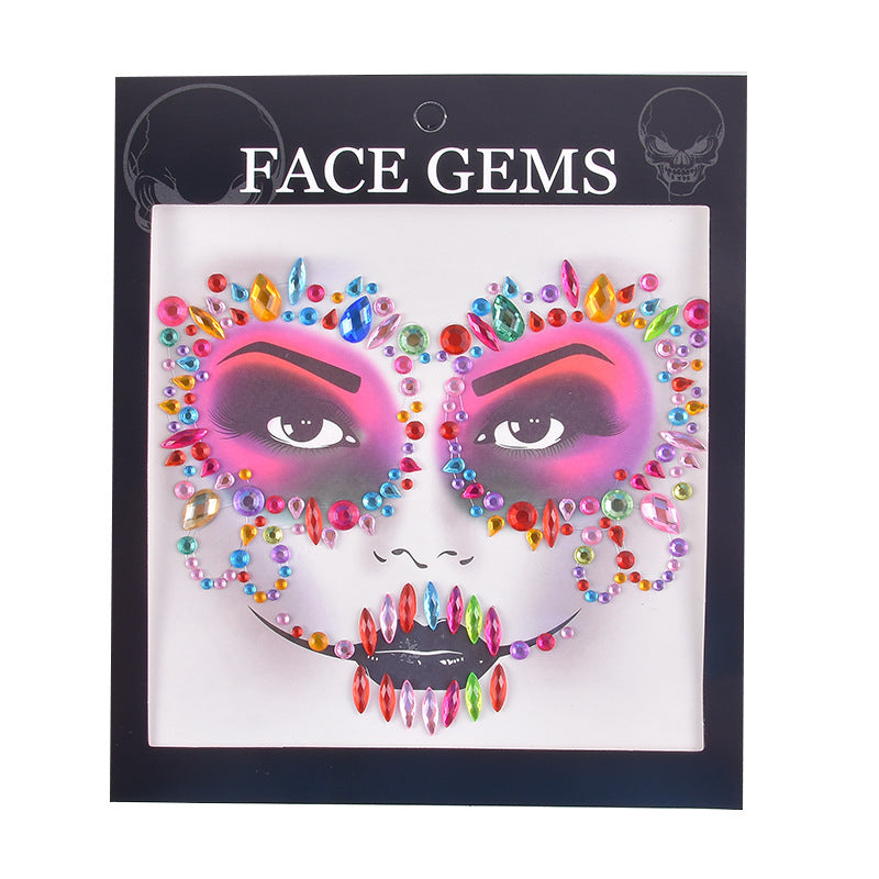 Halloween Tattoo Stickers Dead Ghost Festival Face