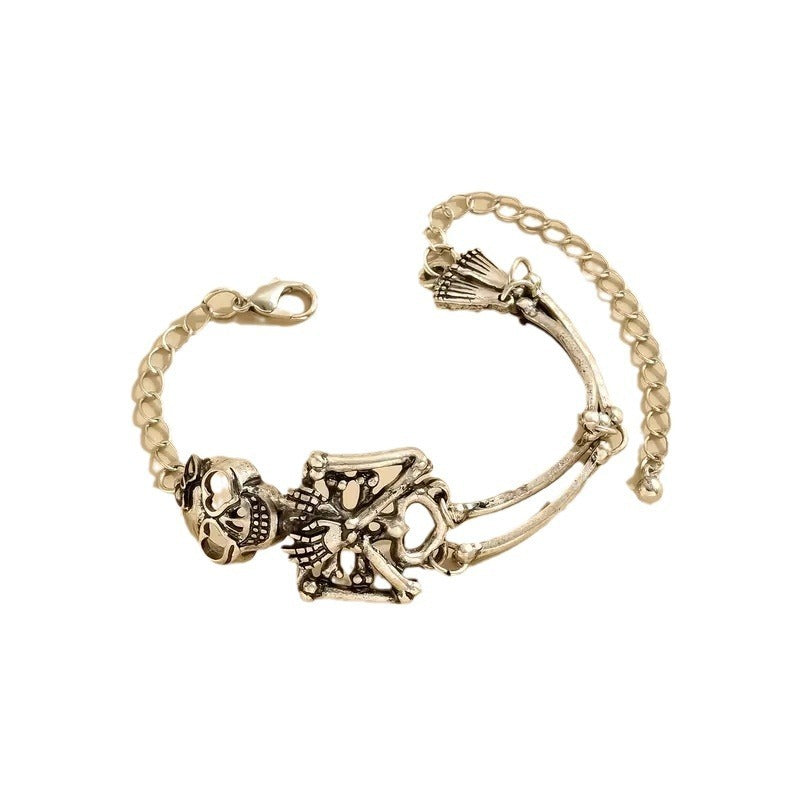 Exaggerated Skull Human Bracelet Halloween Hand Jewelry