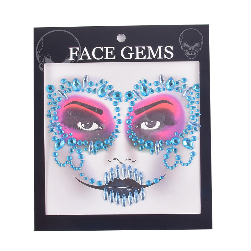 Halloween Tattoo Stickers Dead Ghost Festival Face