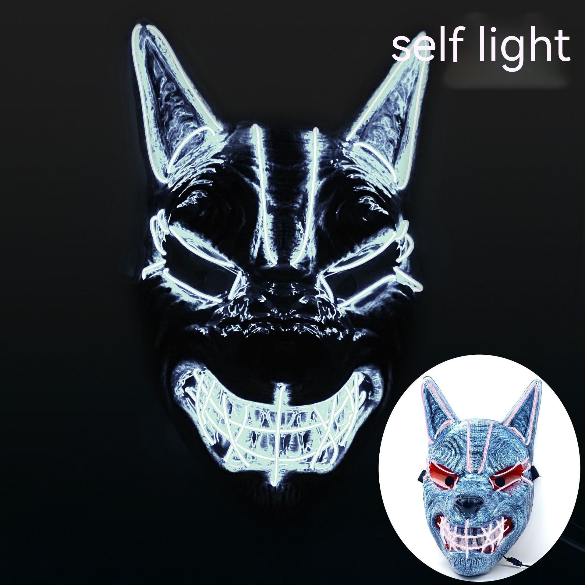 Halloween LED Full Face Luminous Mask