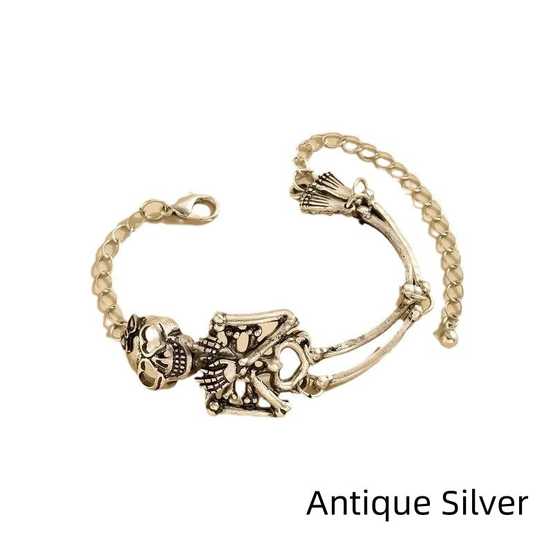 Exaggerated Skull Human Bracelet Halloween Hand Jewelry