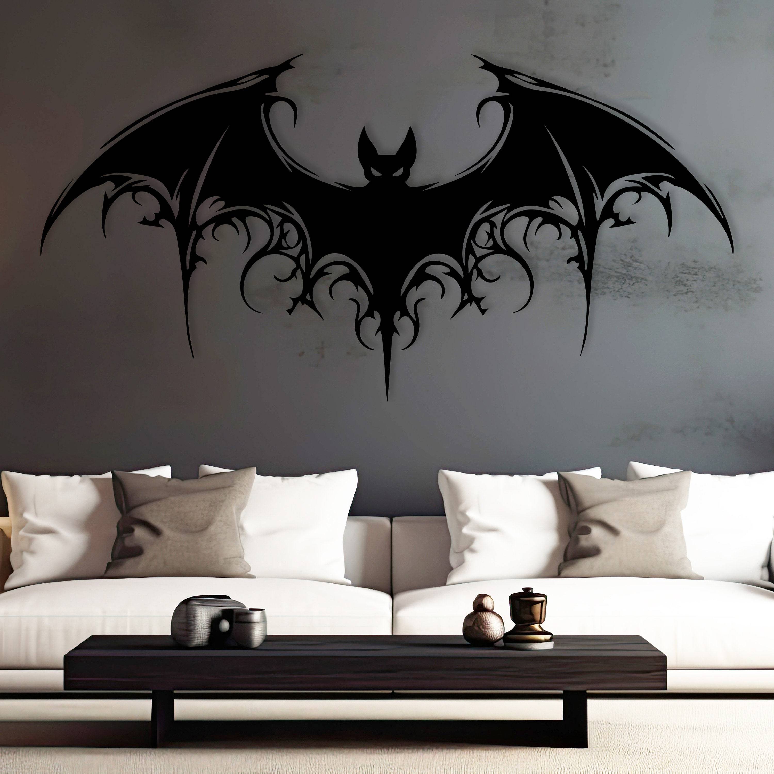 Halloween Metal Bat Iron Wall Art Decorative Crafts