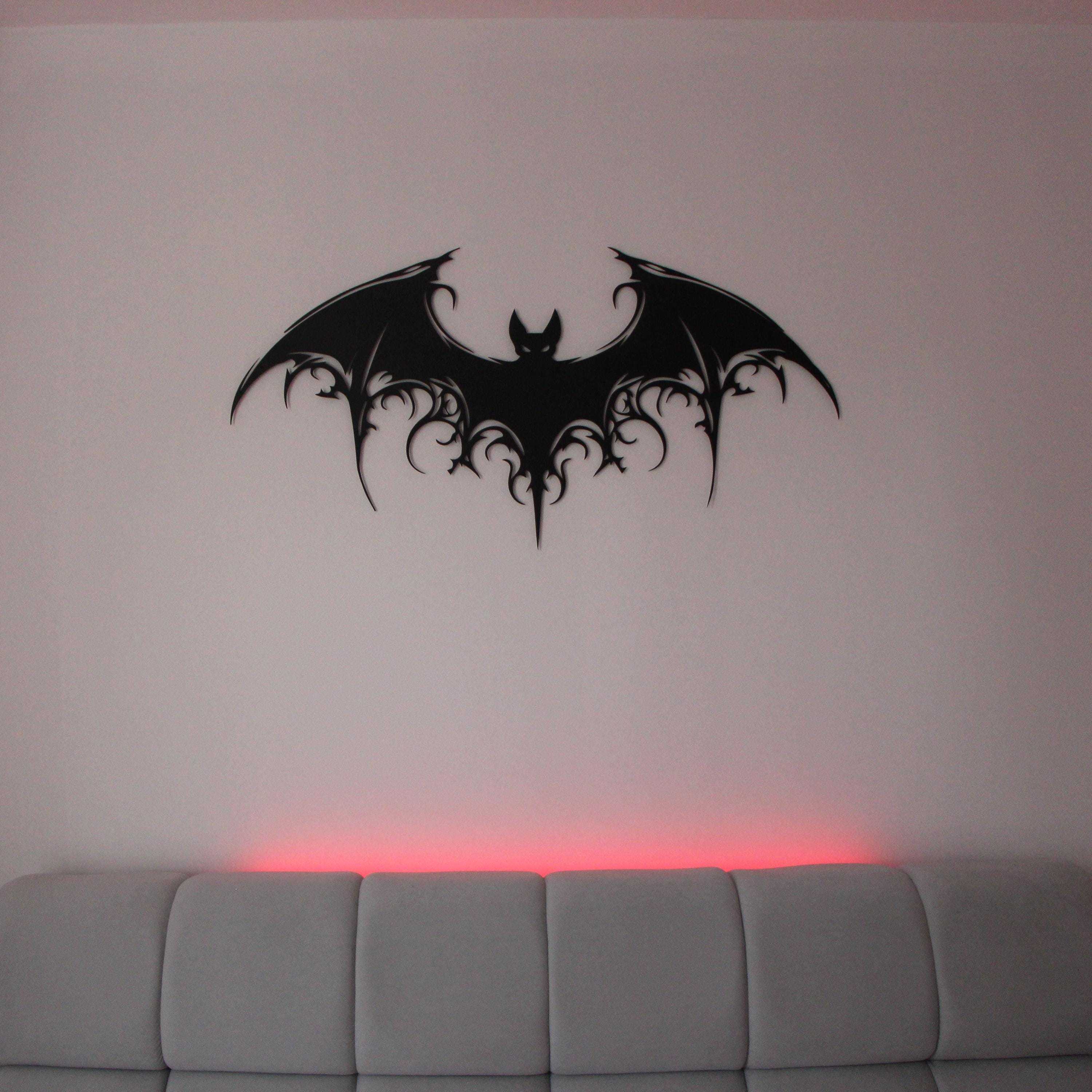 Halloween Metal Bat Iron Wall Art Decorative Crafts